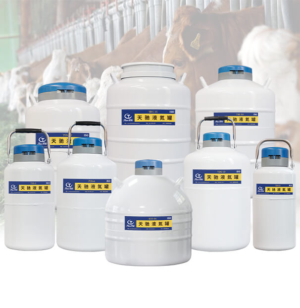 储存牛冻精的液氮罐